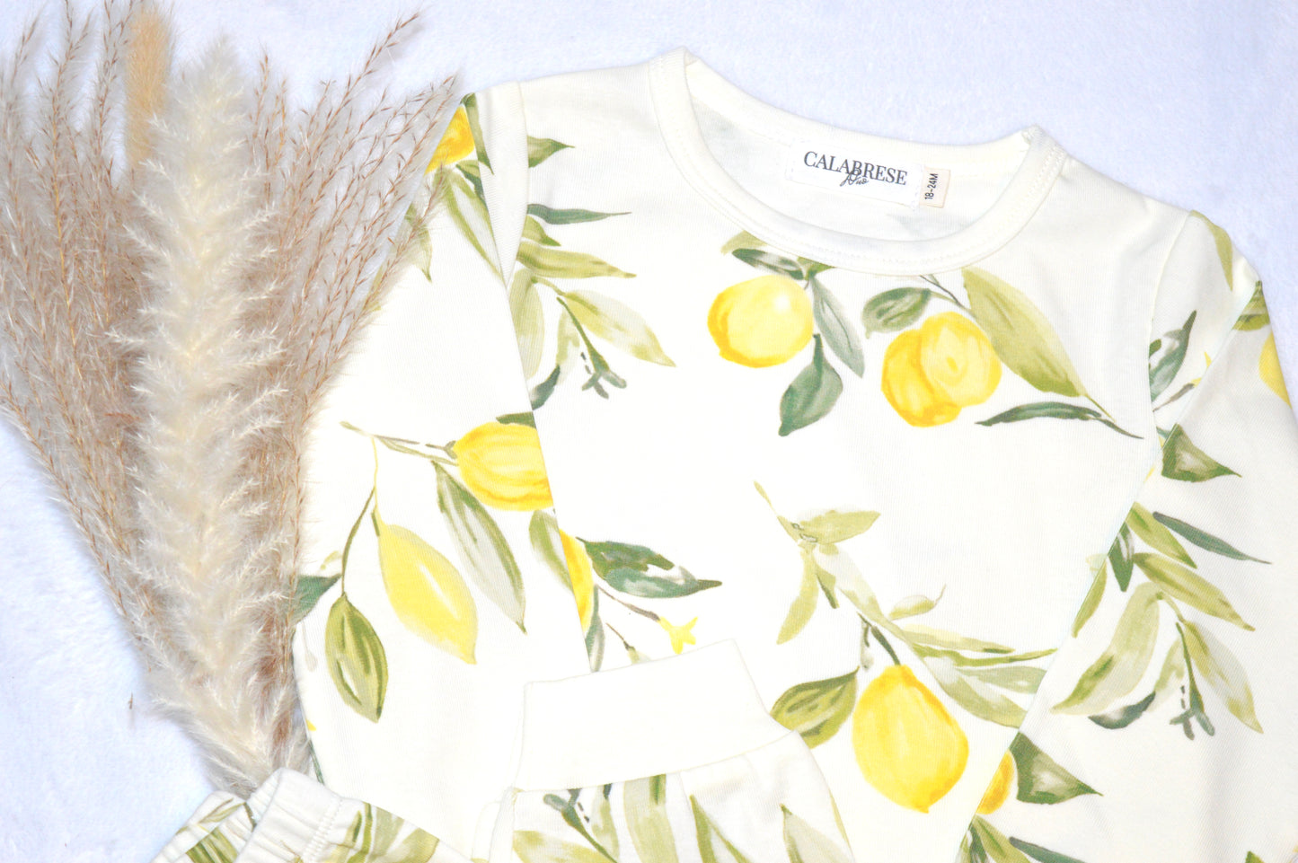 COZY - LEMON PRINT 2 PIECE SET