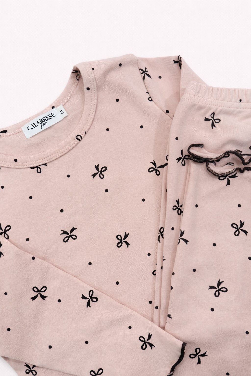 PINK/BOWS- Pajama Set