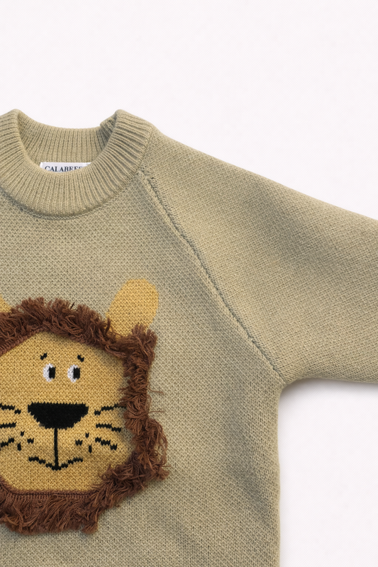 LION - Beige Crewneck